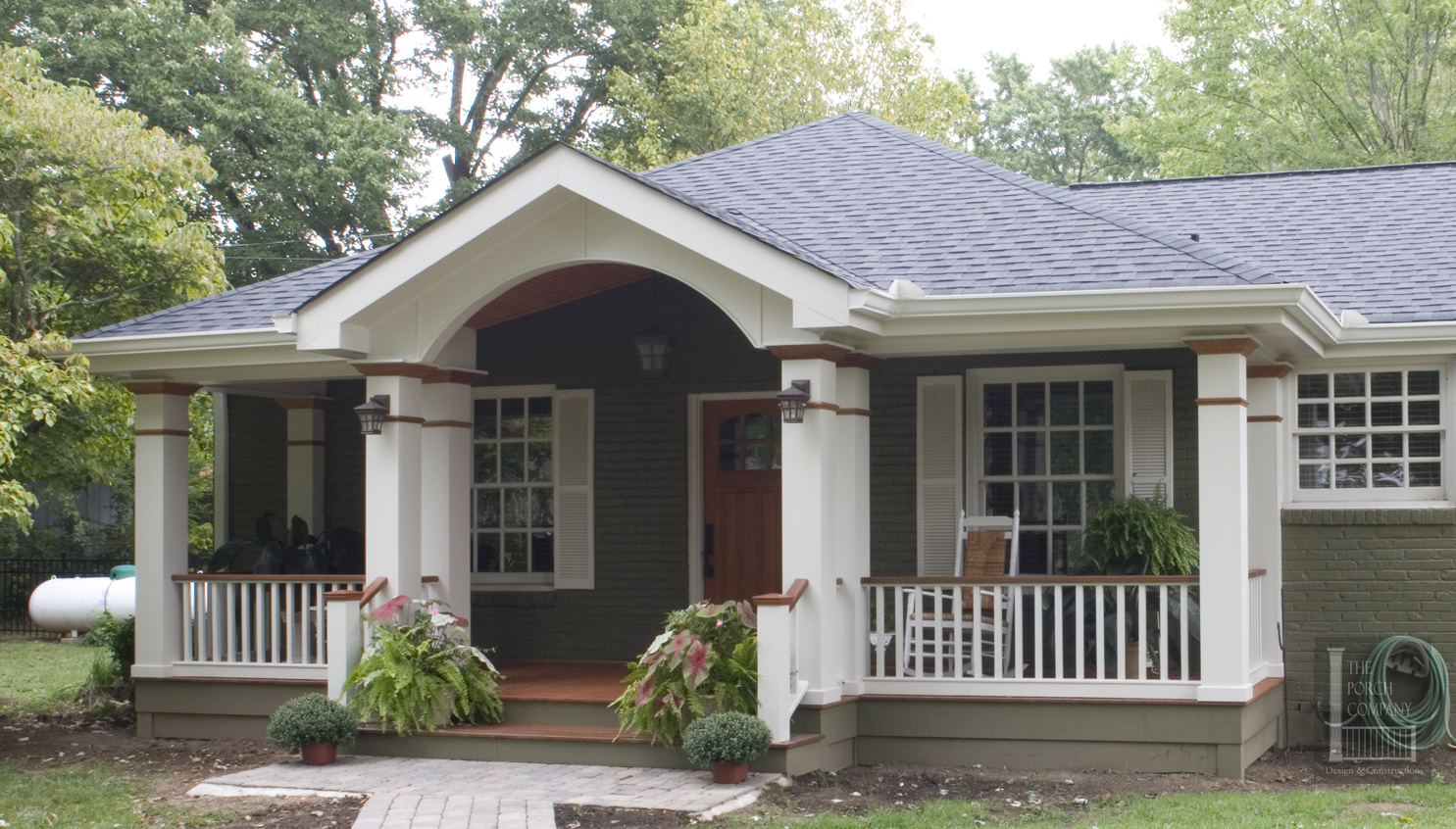  seamlessly to the attached porch to make it look original to the home