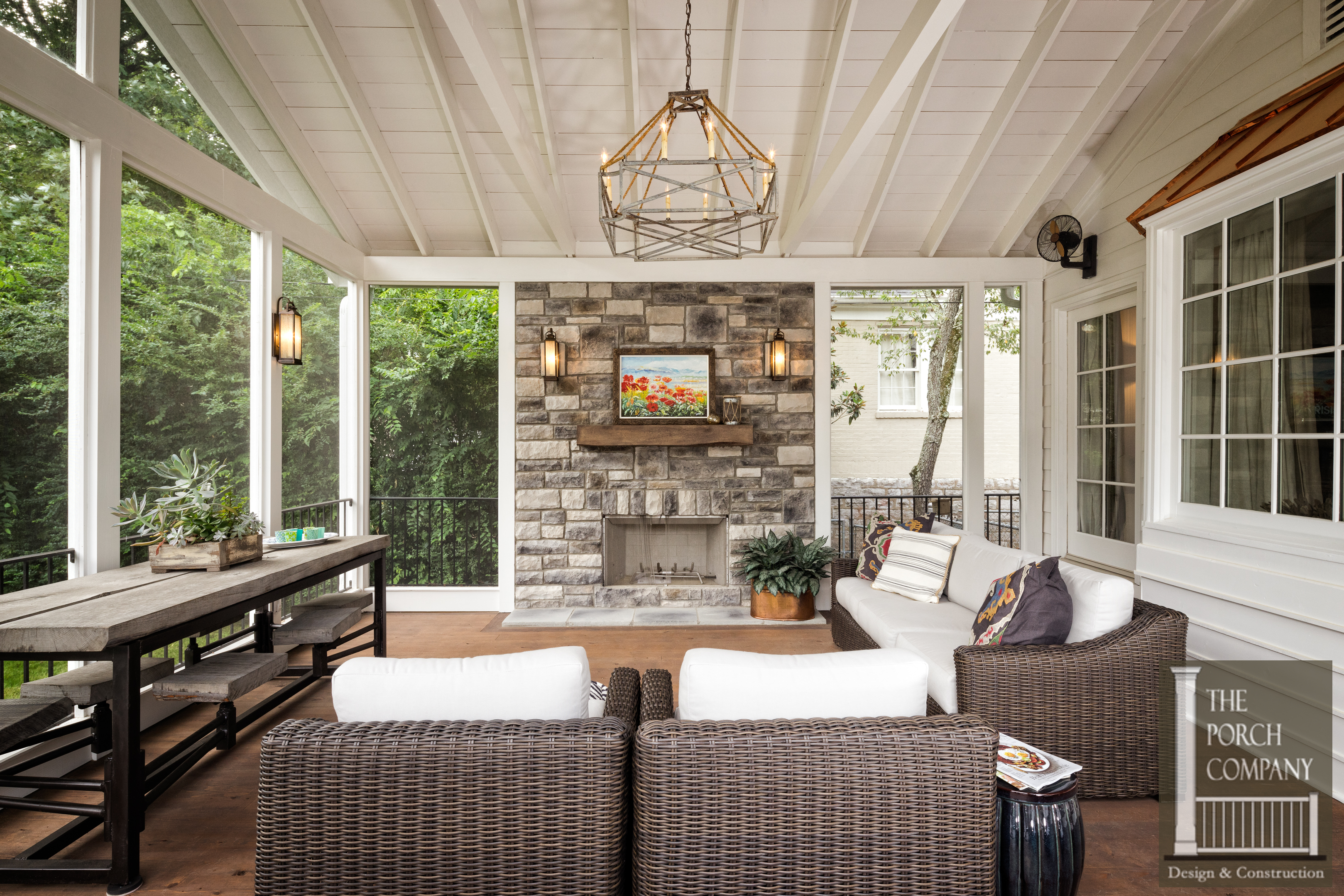 Screened Porch and Garage Oasis - The Porch CompanyThe Porch Company