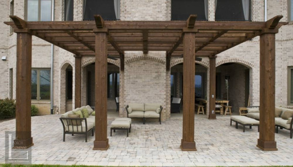 Timber Arbor with Pavers