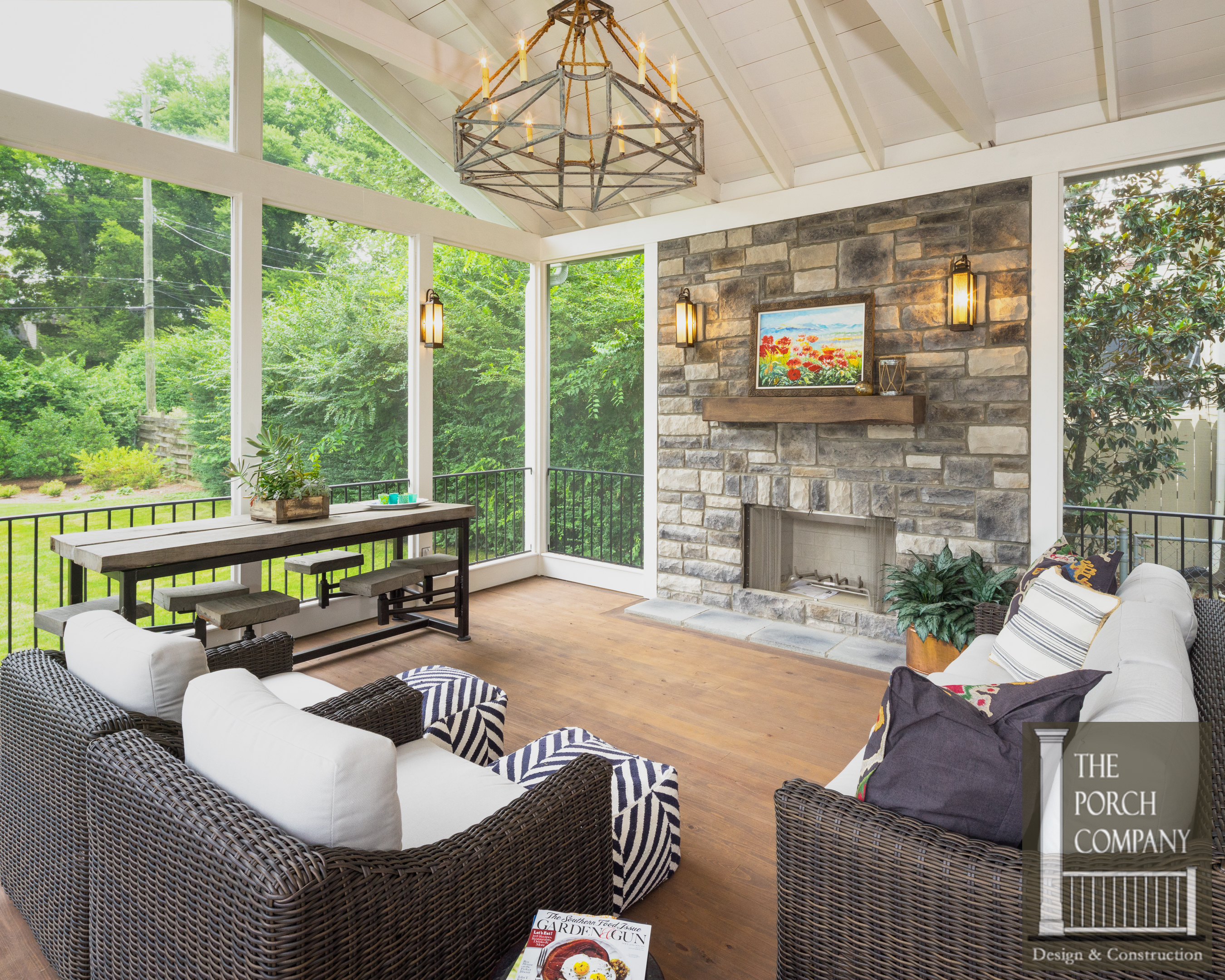 table for screened in porch