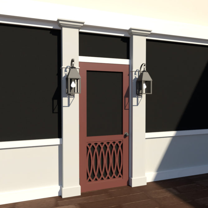 Cathedral Scroll Single Screen Door The Porch Company