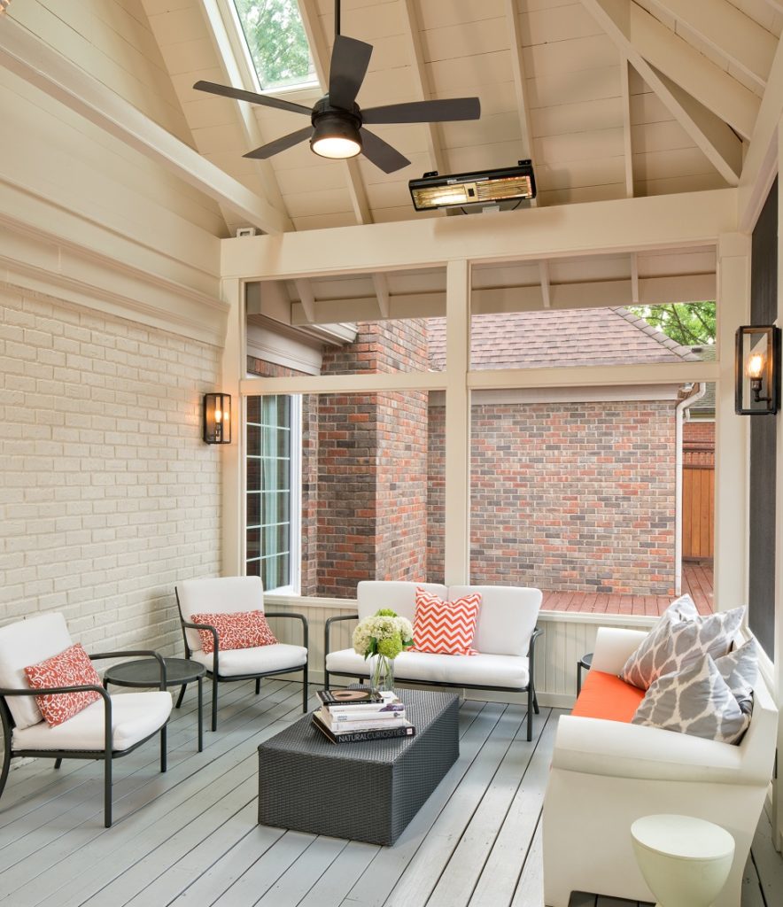 exposed rafter screened porch by the porch company