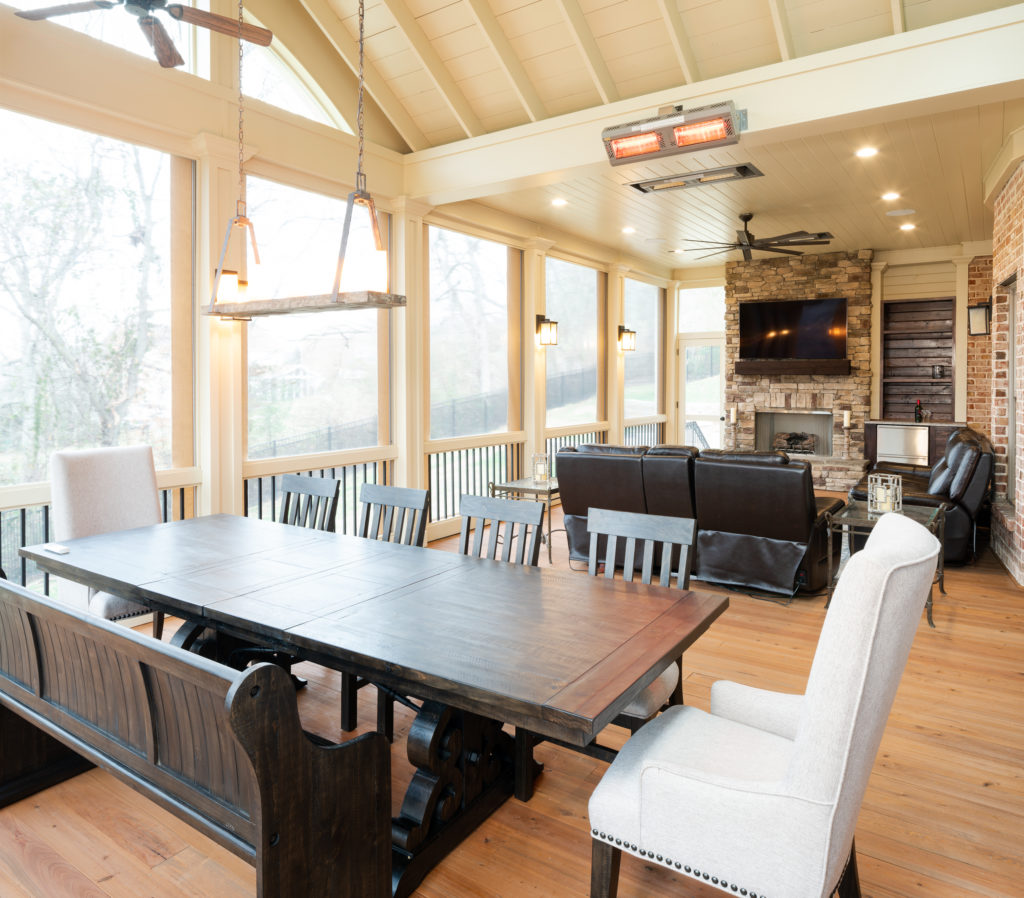 porchscreeneddiningheatersgablerooffireplacemcc172 The Porch