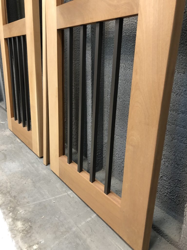 Aluminum Spindle Double Door 60" x 84" w/ 36" Midrail The Porch Company