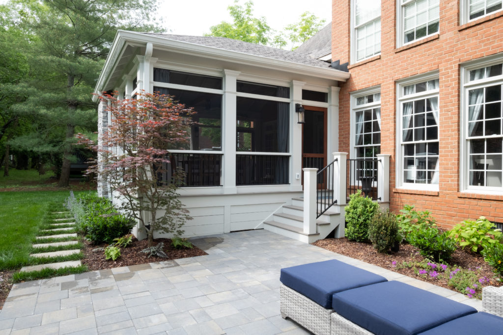 porch-screened-patio-pavers-aluminum-doors-stone-hermitage-sleeve