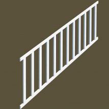 PVC Picket Stair Panel Railing