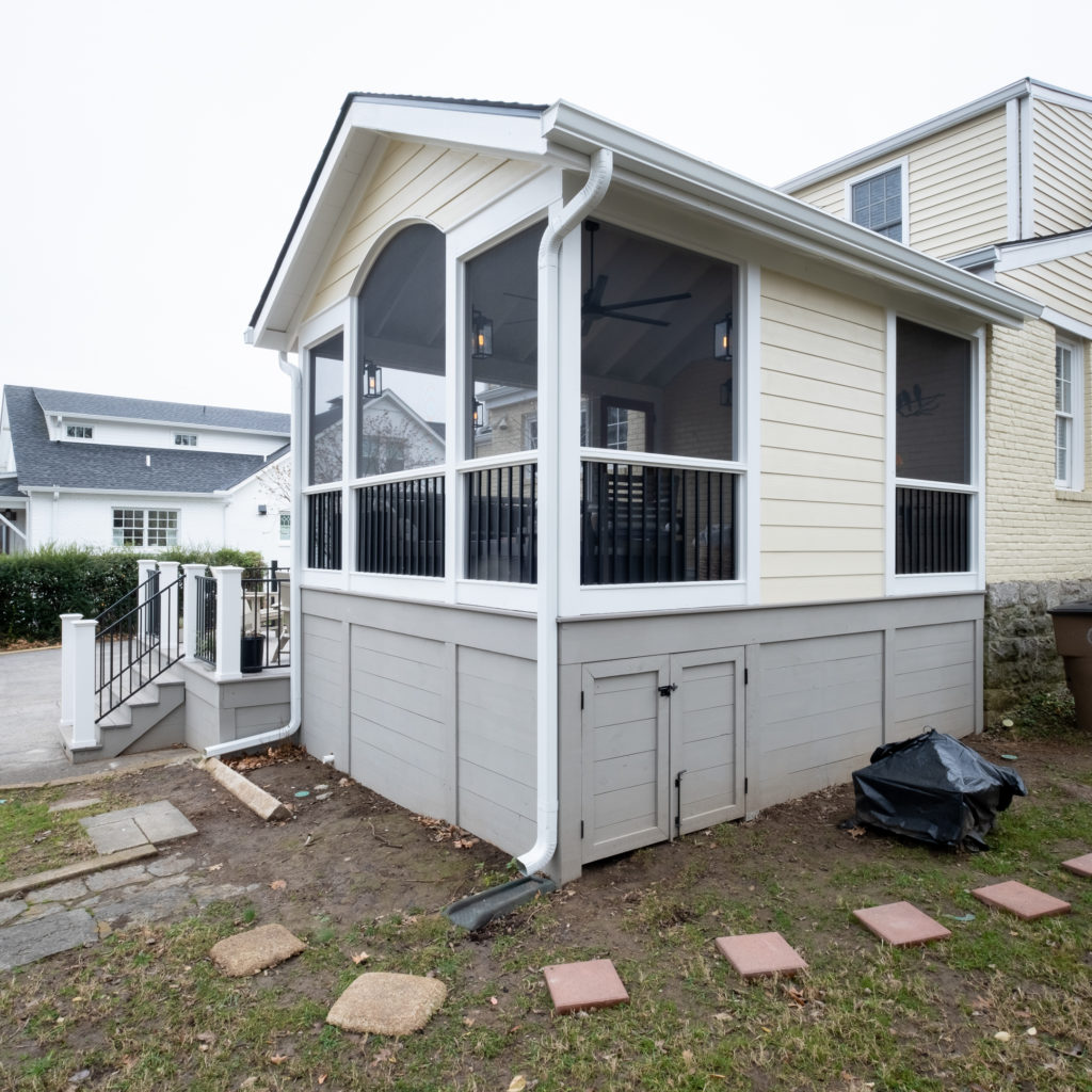 porch-screened-deck-hermitage-aluminum-railing-gable-screen-door-sapele-picket-stairs-skirting-doors-storage