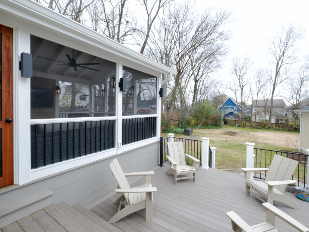 porch-screened-exterior-deck-railing-hermitage-aluminum-spindle-lighting-decking-gable-roof-