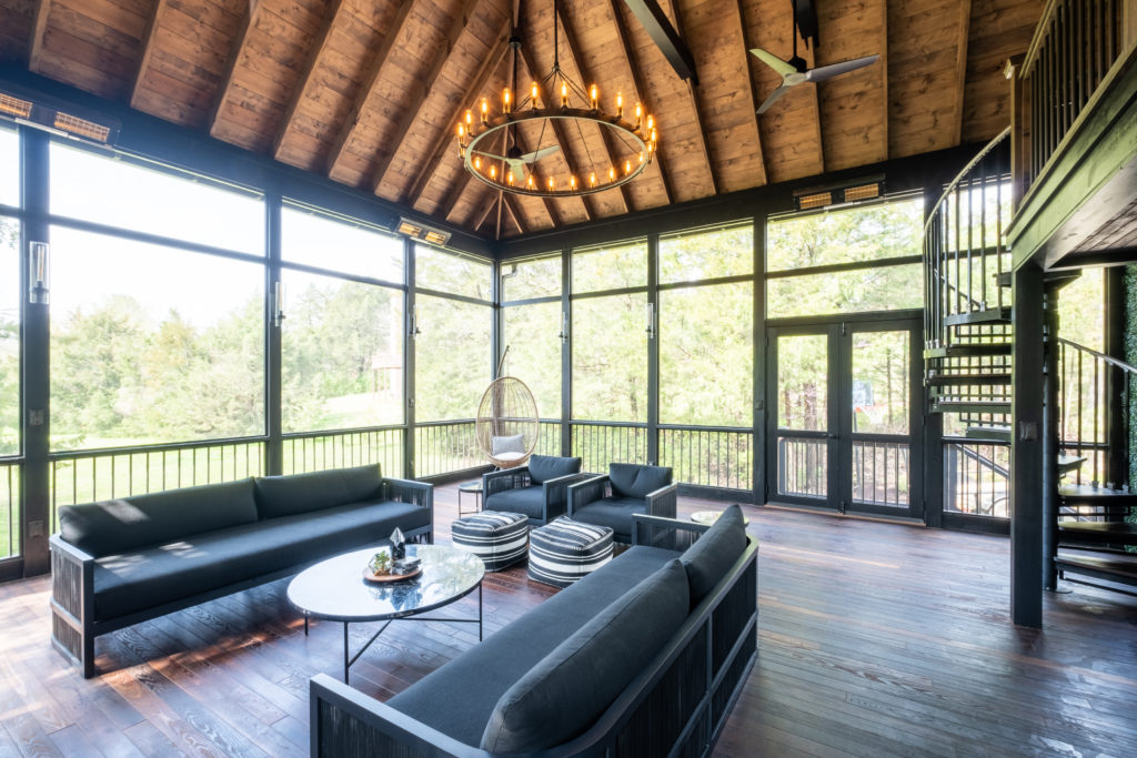 Thermory Ash floors on Nashville screened porch