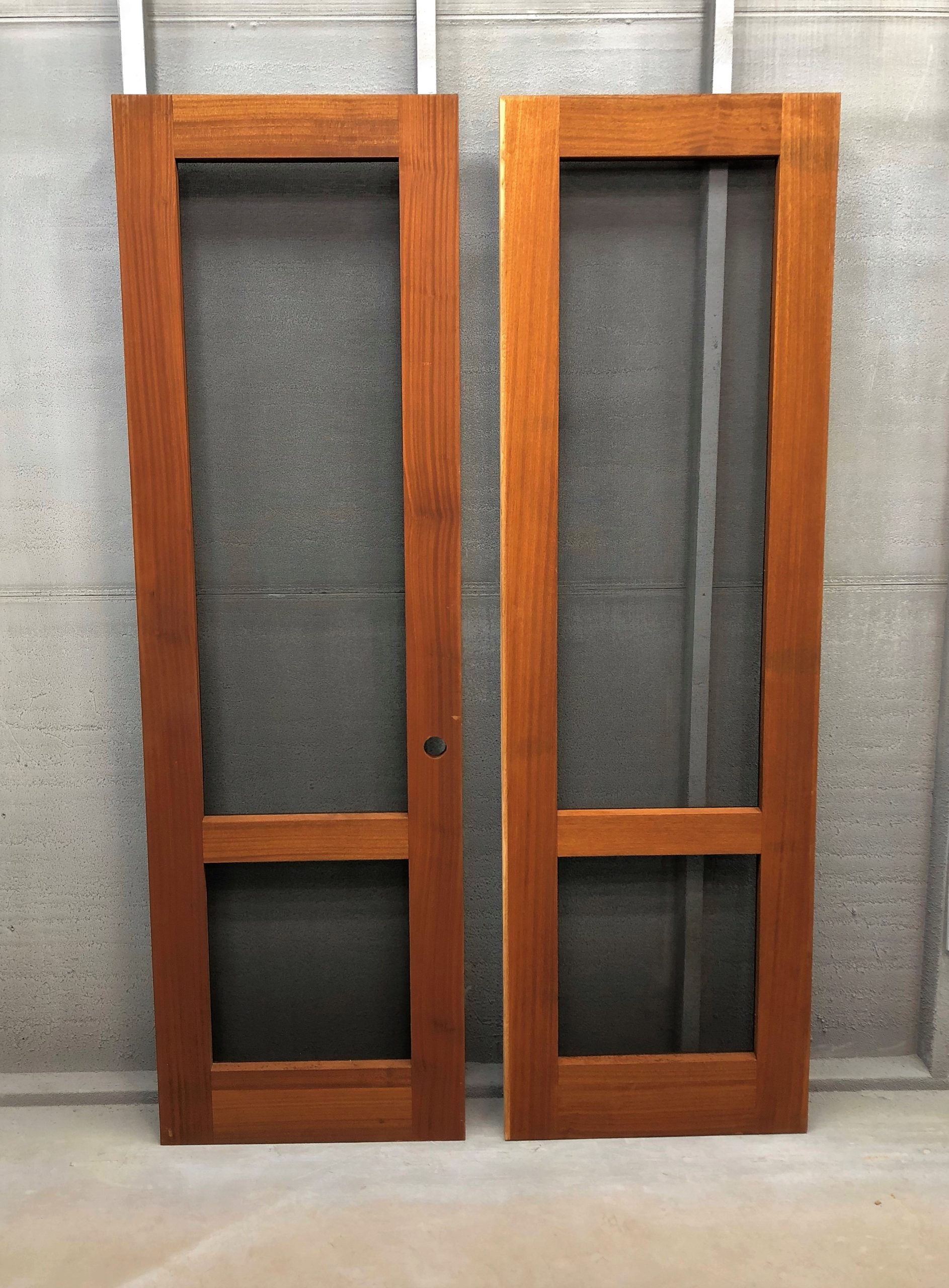 Open Double Screen Door , 55.5" wide, 89" tall with a 30" midrail The